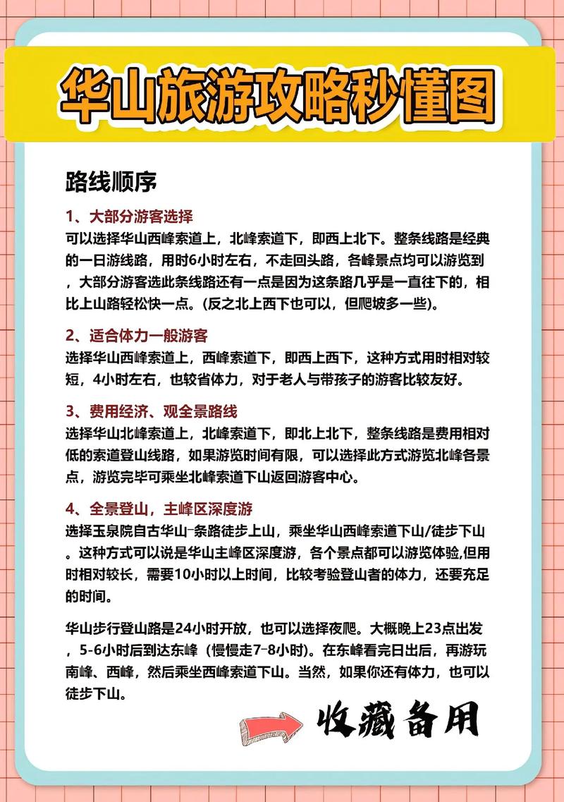 華山旅游攻略自助游指南，華山自助游攻略，詳細旅游指南