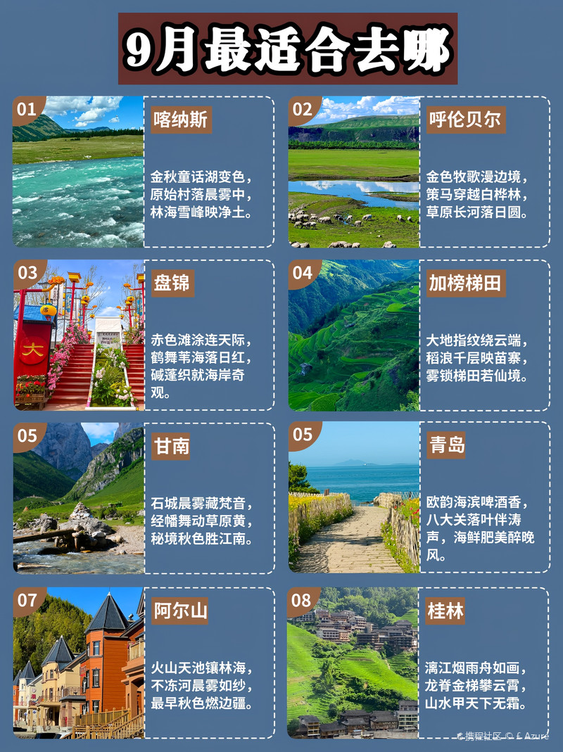九月金秋，國內(nèi)最佳旅游勝地一覽，九月金秋，國內(nèi)最佳旅游勝地全攻略