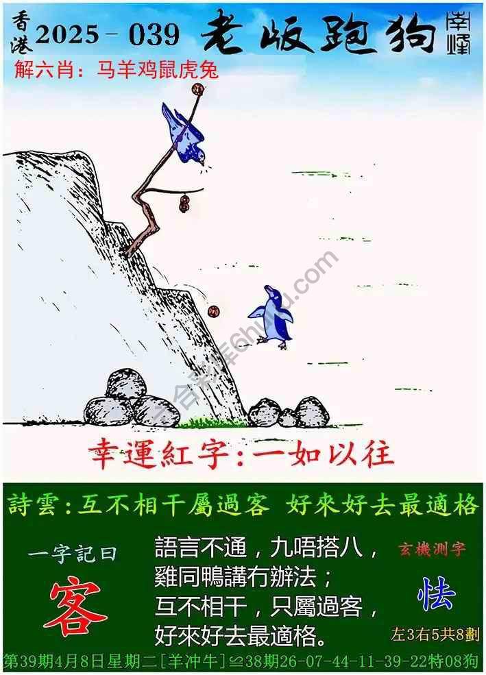 跑狗圖全新解析