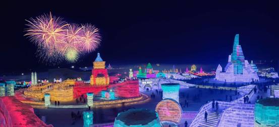 哈爾濱冰雪大世界，絢麗圖片展現(xiàn)冬日魅力，哈爾濱冰雪大世界，冬日魅力的絢麗畫卷